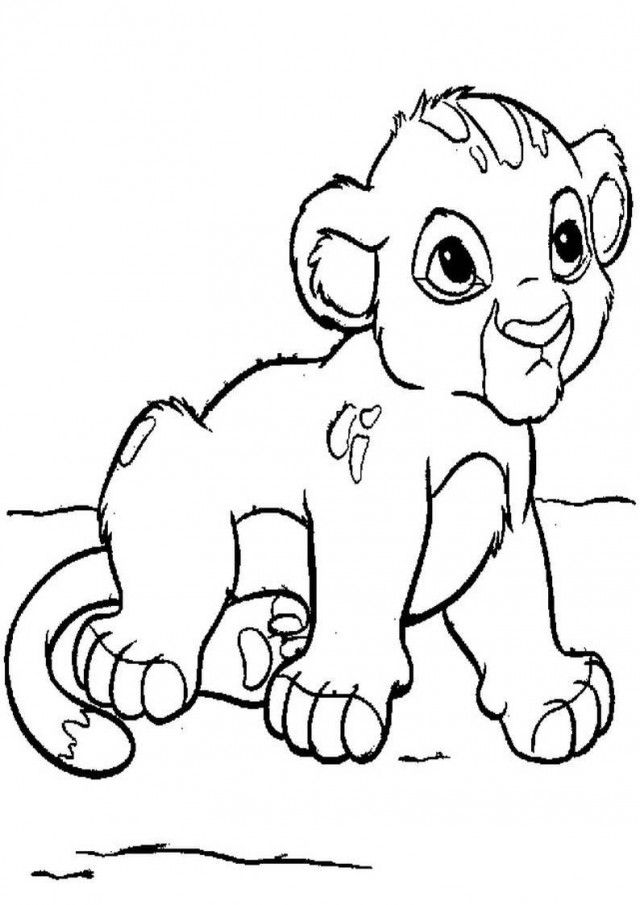 640x905 Zoo Animal Coloring Pages Female Lion And Her Cub Coloring Page