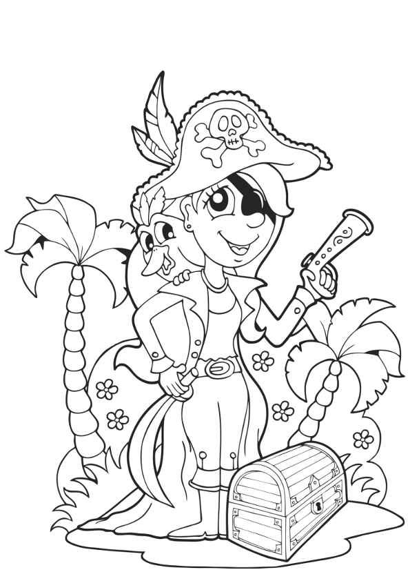 Female Pirate Coloring Pages