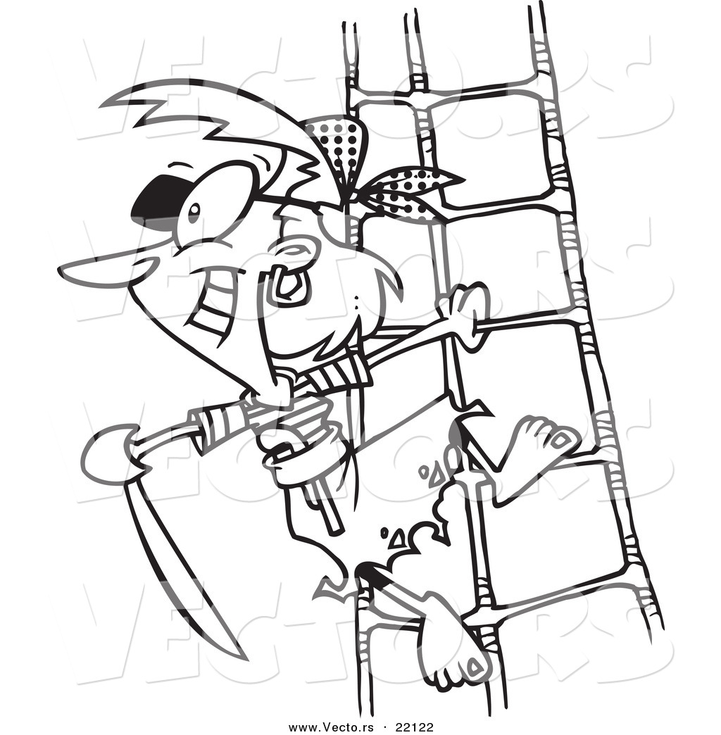 1024x1044 Vector Of A Cartoon Pirate Woman Holding A Sword
