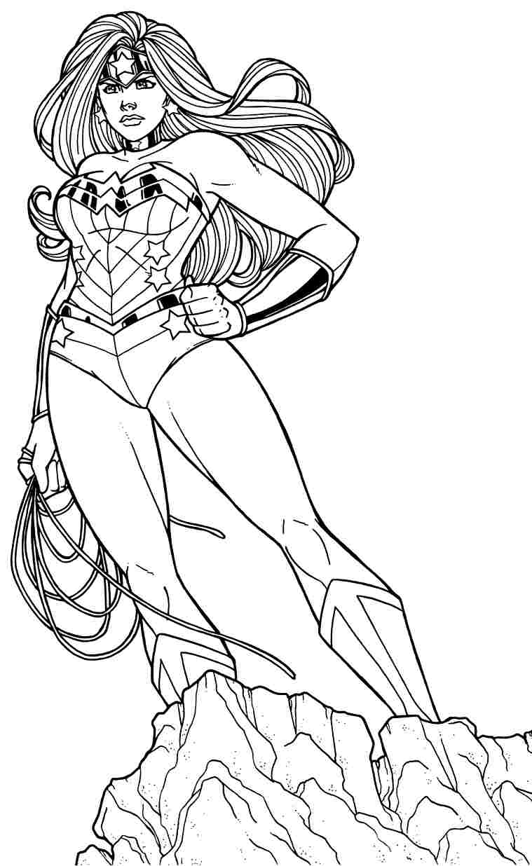 759x1236 Female Superhero Coloring Pages Printable 20 Girl 4443 New
