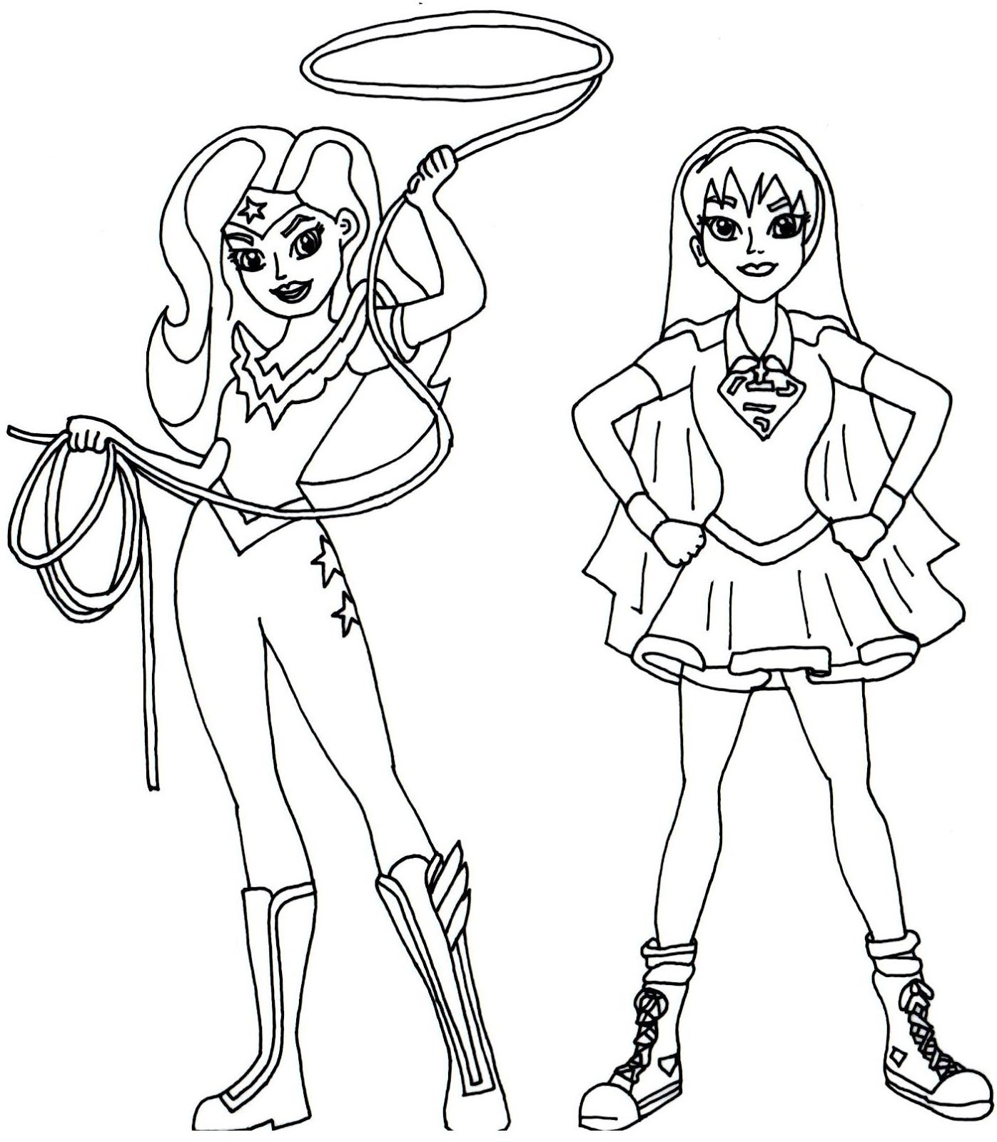 1397x1600 Girl Superhero Coloring Page Free Printable Super Hero High