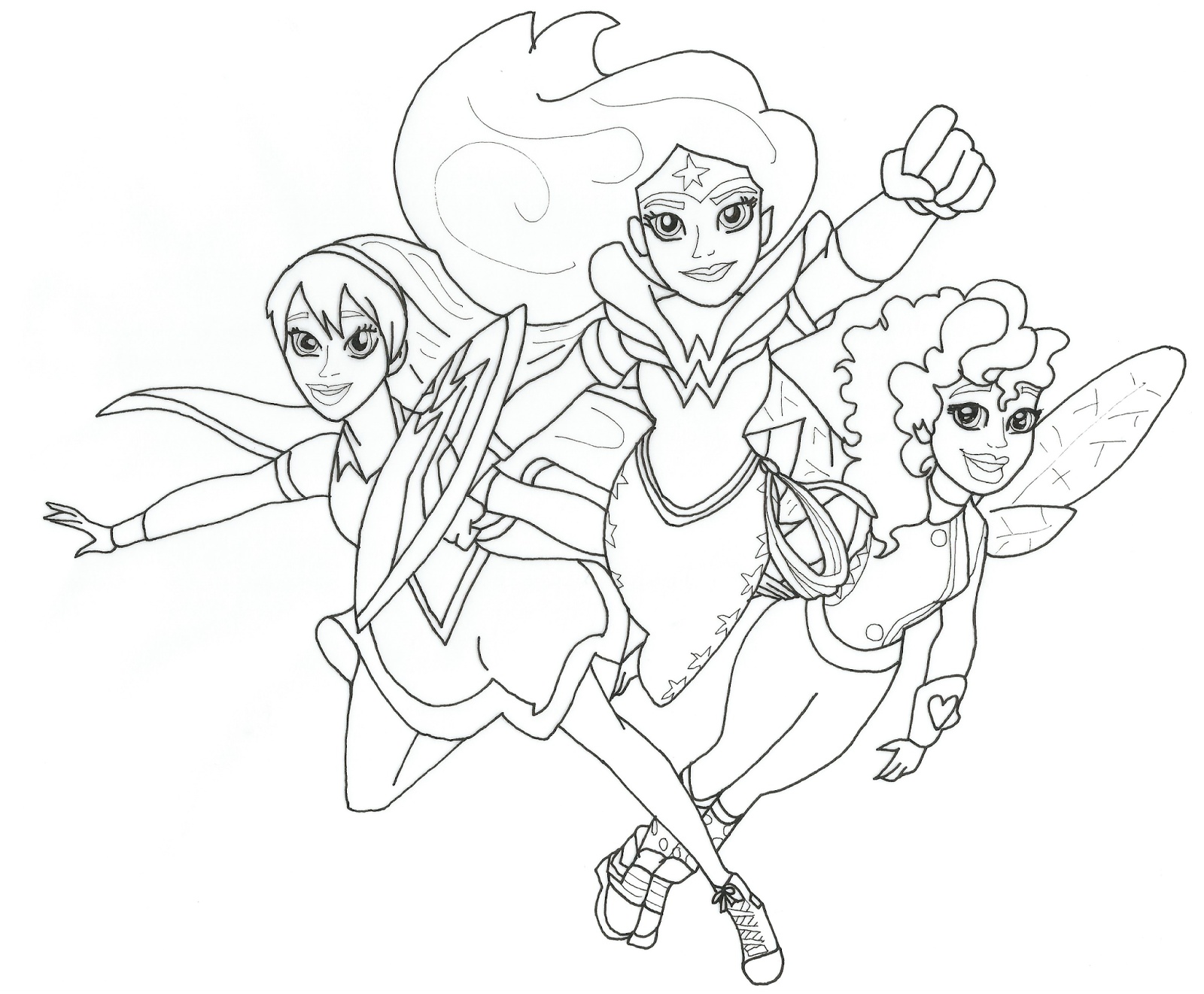 1600x1322 Female Superhero Coloring Pages Cartoon Superhero Gallery