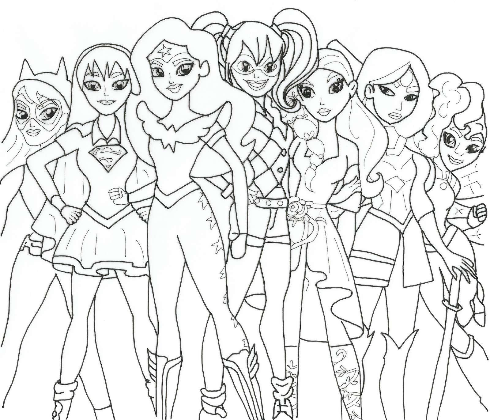 1600x1371 Female Superhero Coloring Pages Free Printable Page For Super Hero