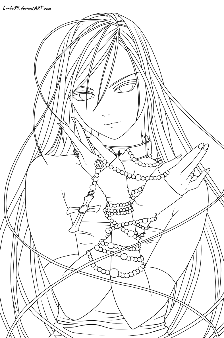 788x1186 Rosario Vampire Coloring Pages