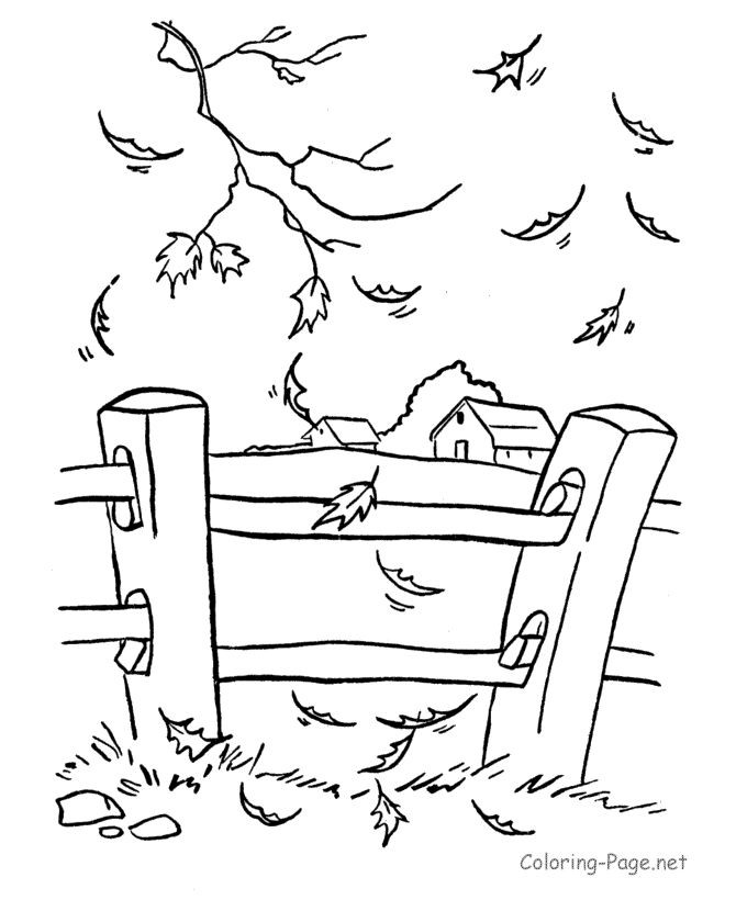 Fence Coloring Page