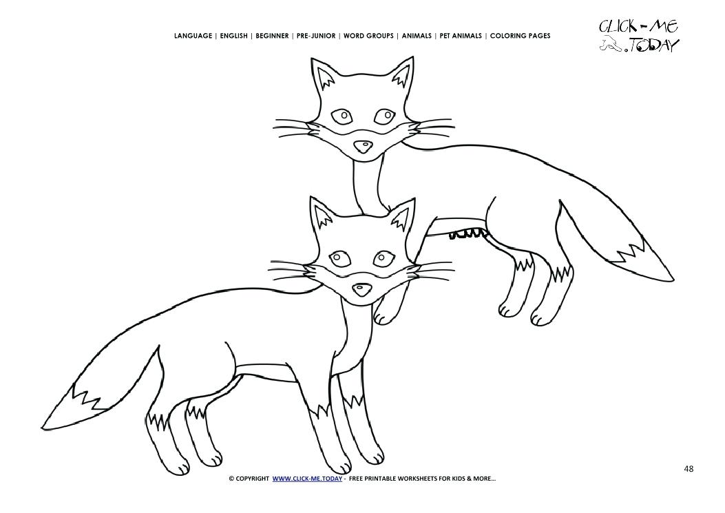 1053x745 Fox Pictures To Color
