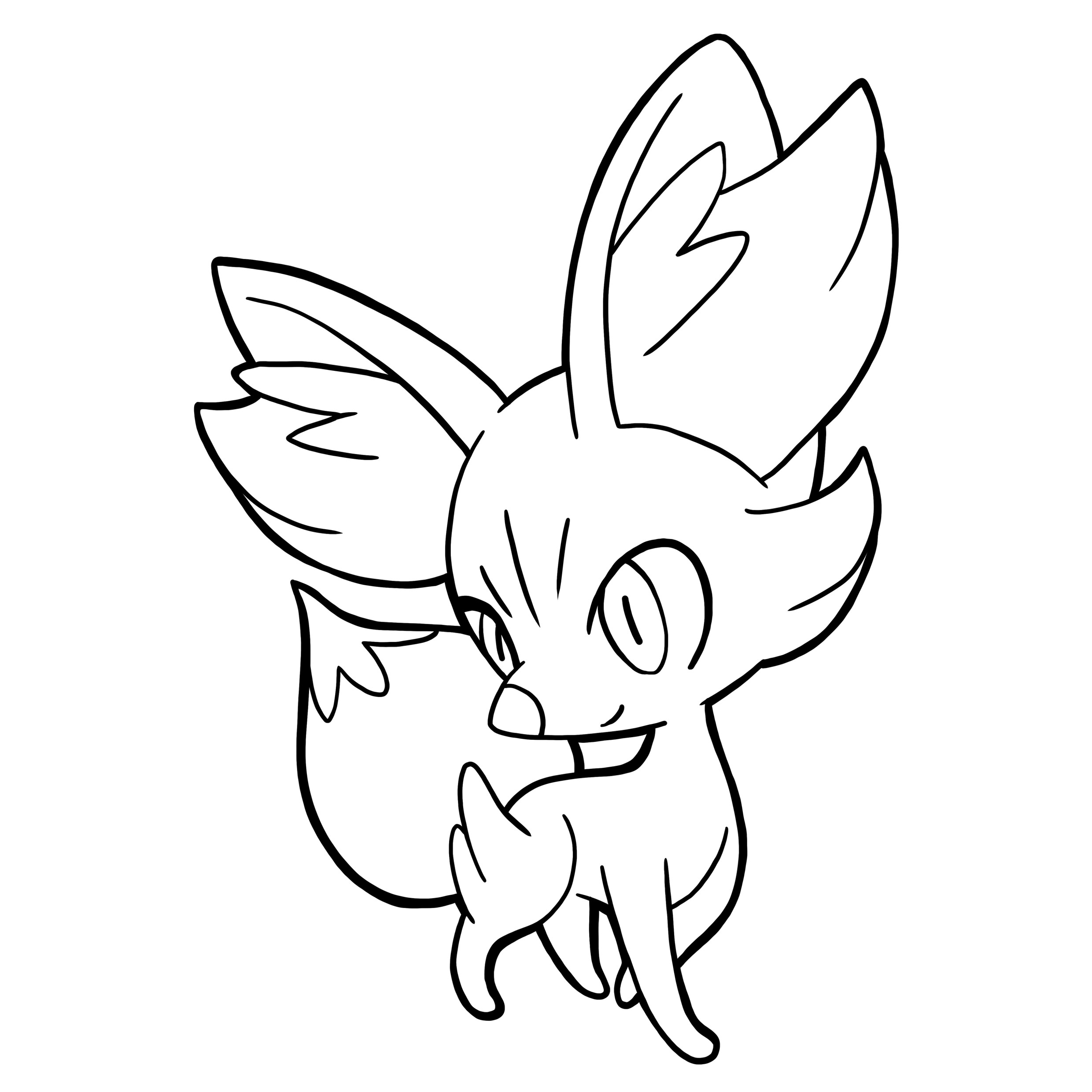 2480x2480 Pokemon Coloring Pages Fennekin Froakie Braixen To Remarkable