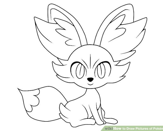 678x546 How To Draw Fennekin Model Coloring Pages Coloring Pages