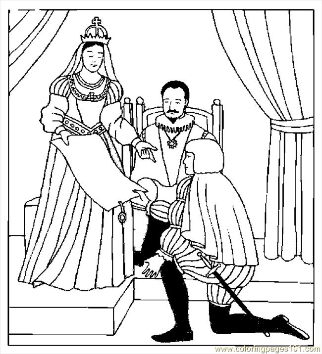 650x716 King Ferdinand Amp Isabella Coloring Page