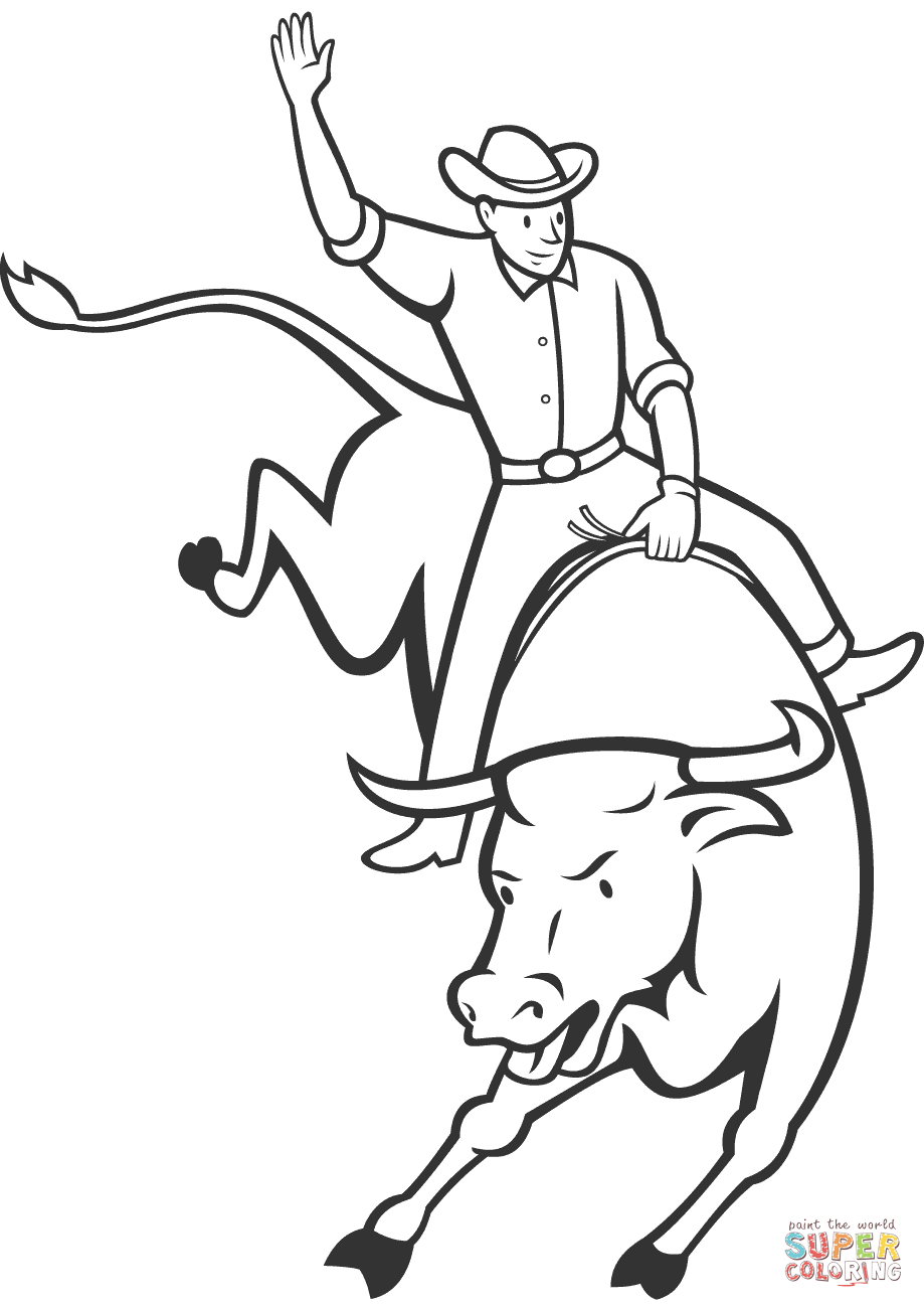 919x1300 Beautiful Pbr Coloring Pages Bull Riding Newyo