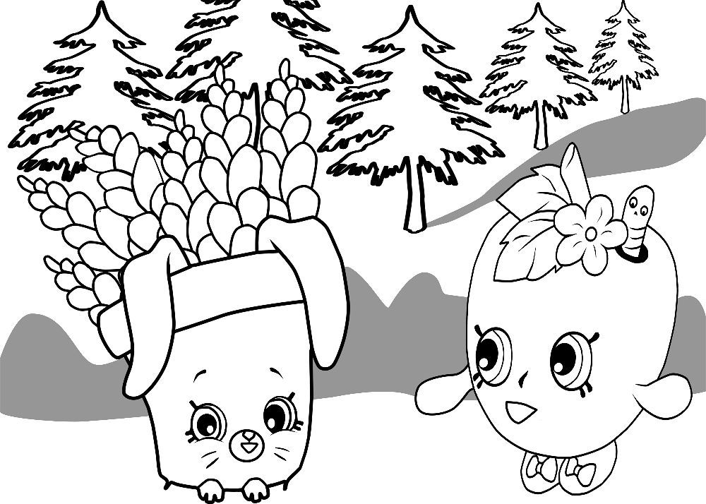 1000x714 Freda Fern In Forest Shopkins Season 5 Coloring Page