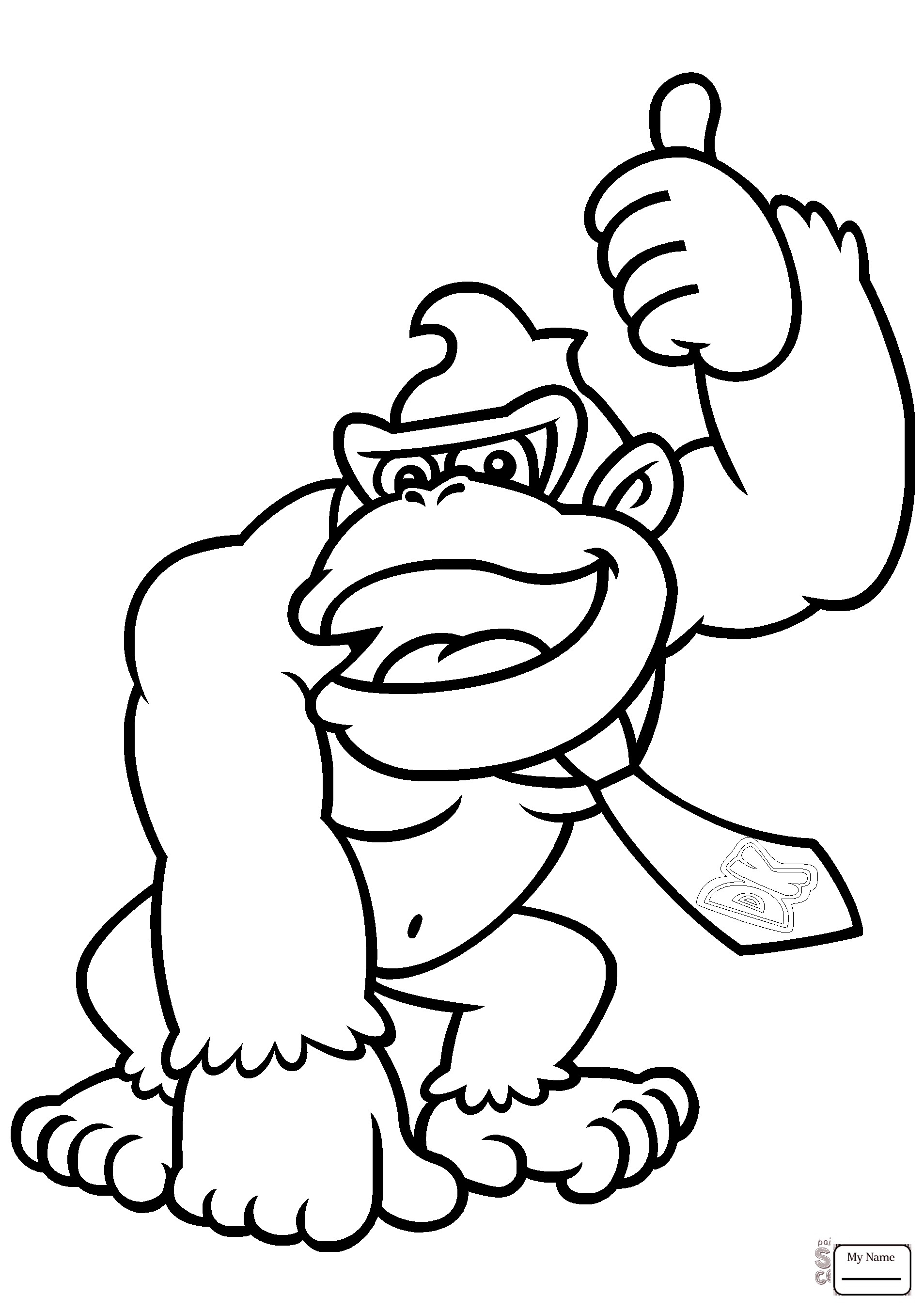 1907x2707 Donkey Kong Coloring Pages Free Coloring For Kids 2018