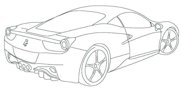 700x346 Ferrari Drawing