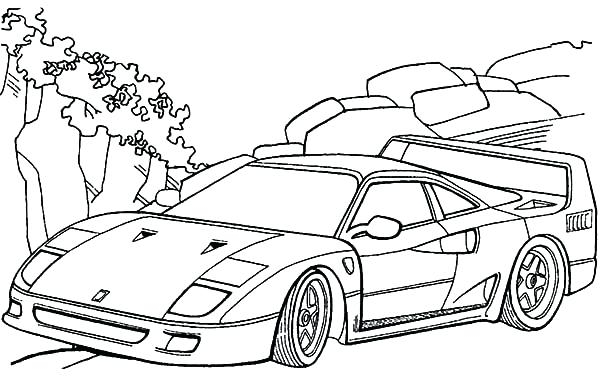 600x384 Coloring Pages Of Ferrari Coloring Pages Ferrari Cars Car Coloring