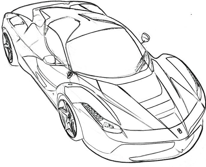 686x557 Ferrari Spider Coloring Page