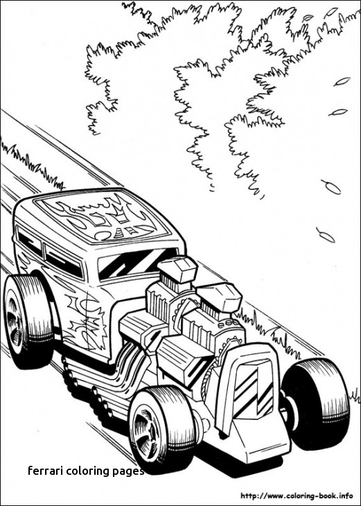 521x730 A Fast Classic Hot Rod Roadster Coloring Page Free Kids