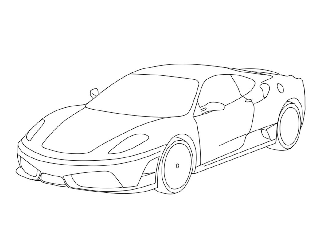 1042x782 Ferrari Coloring Pages To Download And Print For Free