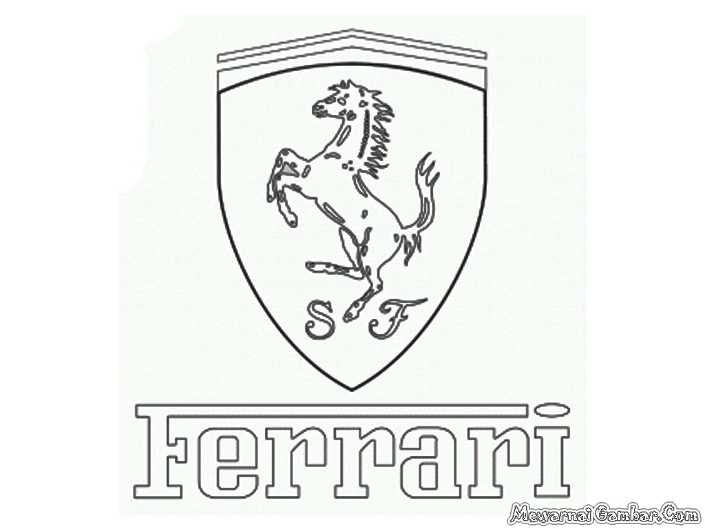 1024x768 Ferrari Logo Coloring Pages