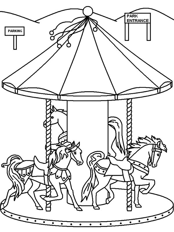 Ferris Wheel Coloring Page