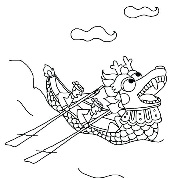 570x584 Dragon Boat Coloring Pages Kids Coloring Dragon Boat Festival