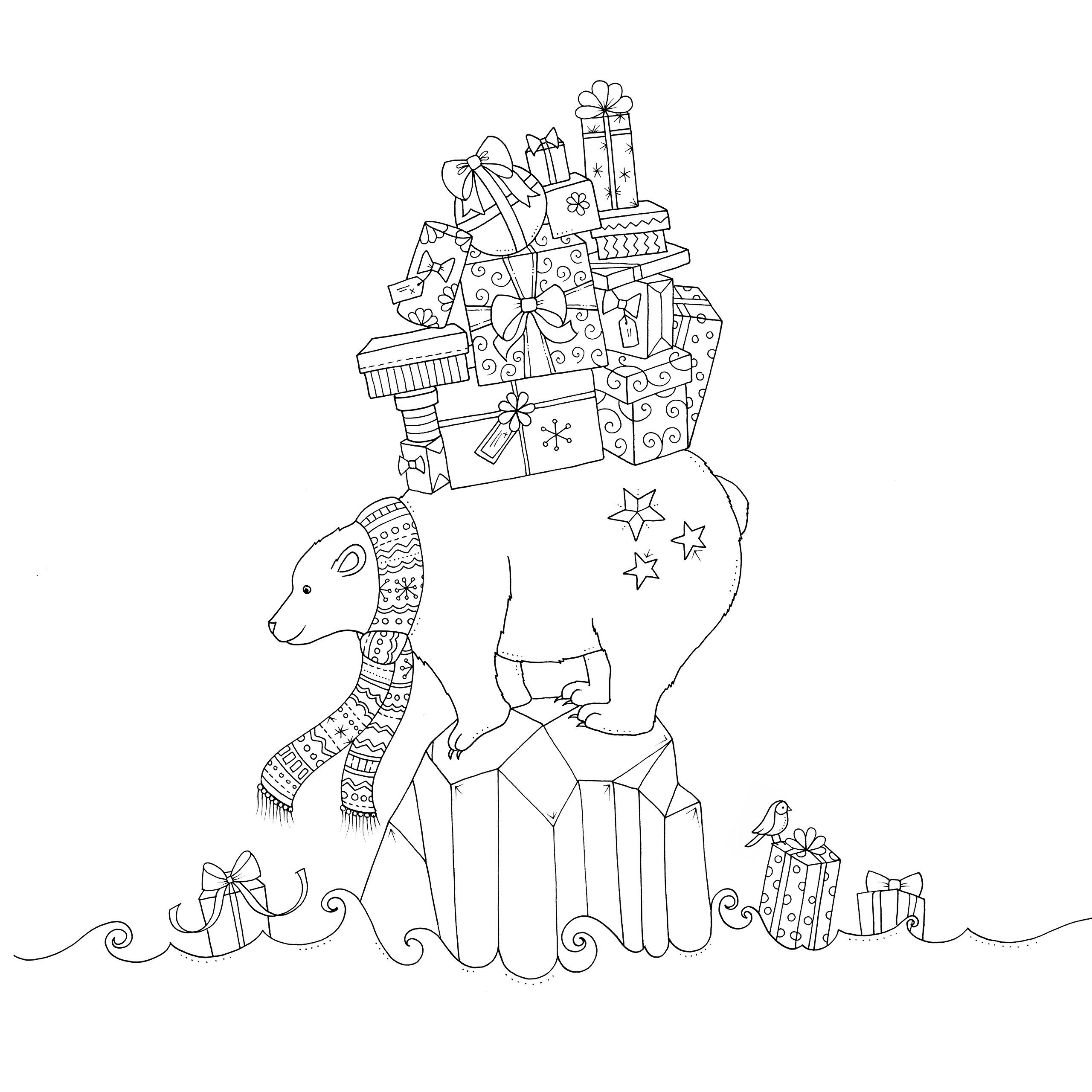 2560x2560 Johanna's Christmas A Festive Colouring Book Colouring Books