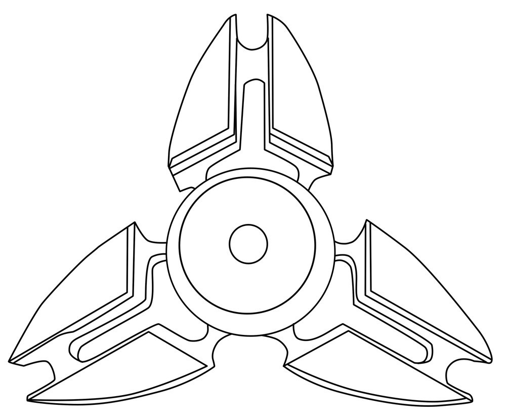 1000x829 Fidget Spinner Coloring Pages Black And White Printable Coloring