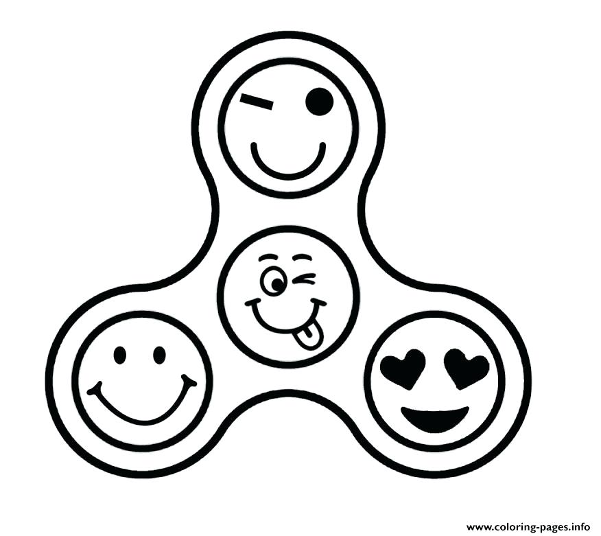 876x781 Emoji Fidget Spinner Coloring Pages Emoji Fidget Spinner Emoticon