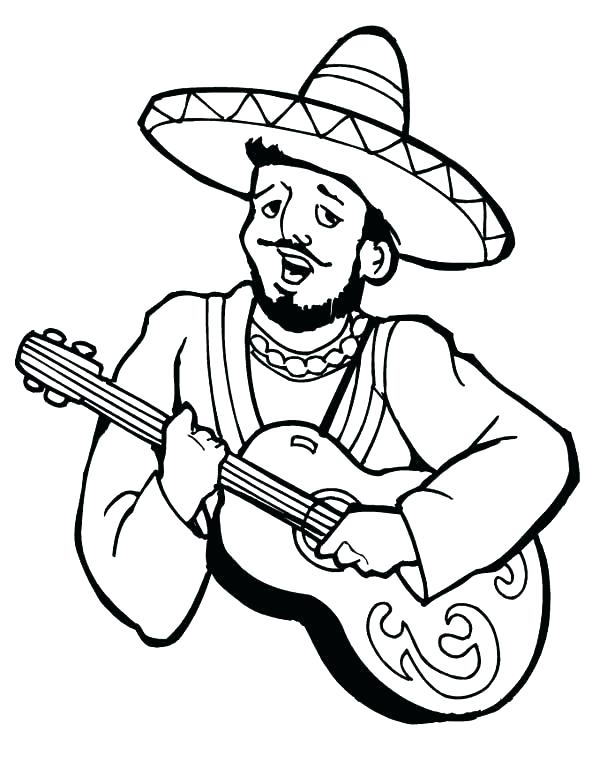 600x776 Maracas Coloring Pages Fiesta Coloring Pages Maracas Coloring