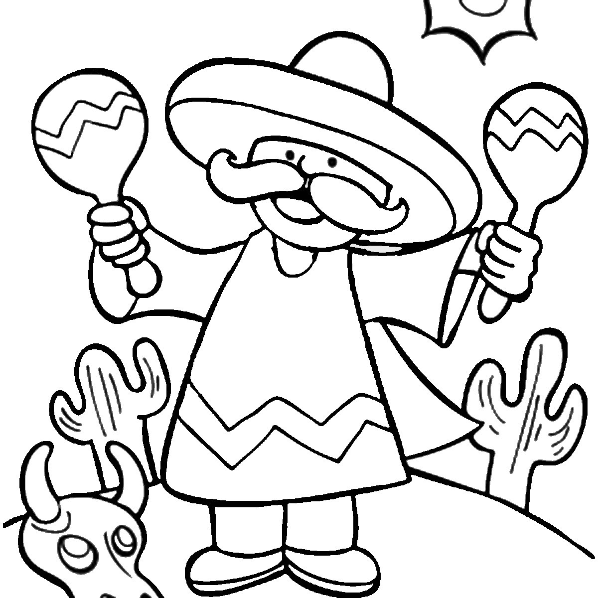 1200x1200 Cinco De Mayo Coloring Pages Best Free Printable Day