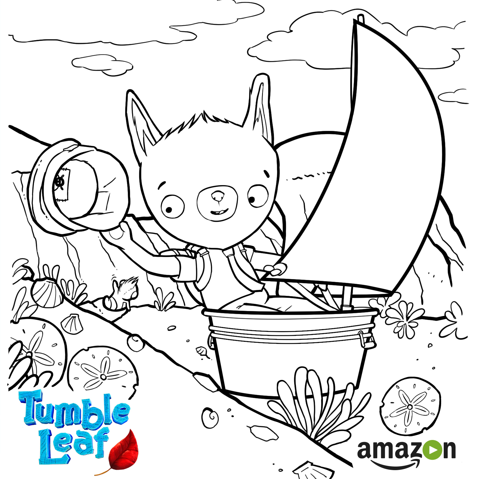 1618x1620 Tumble Leaf Coloring Page