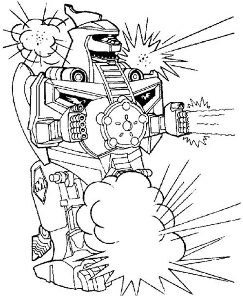 Fighting Robot Coloring Pages