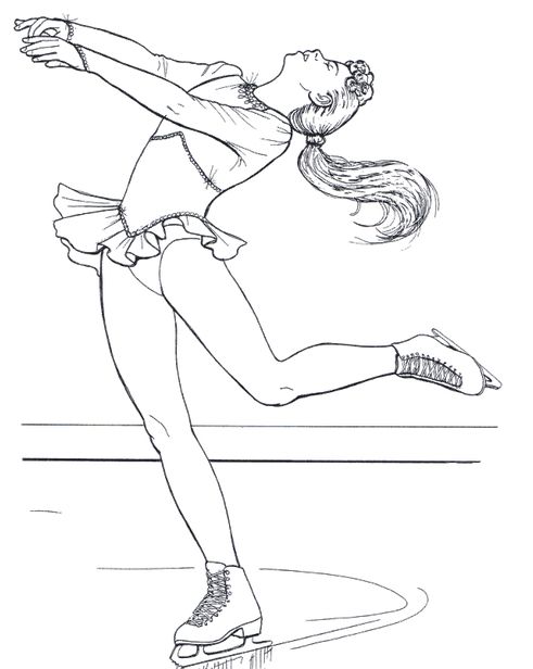 491x616 Figure Skating Coloring Pages Favorite Drawings