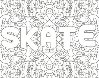 340x270 2 Printable Coloring Pages Zentangle Figure Skating Coloring