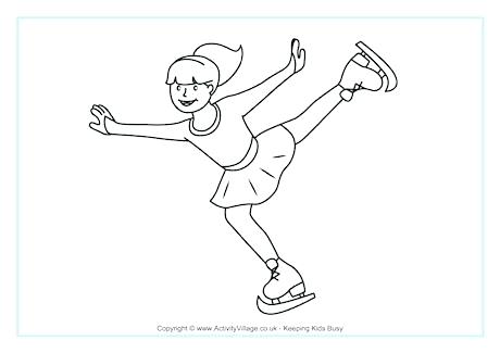 460x325 Skating Coloring Pages Figure Skating Colouring Page Speed Skating