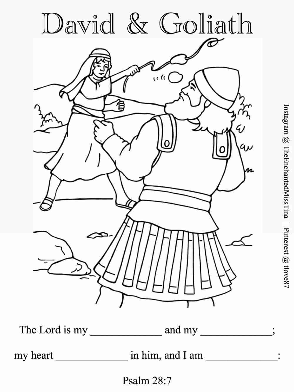 1000x1334 David And Goliath Coloring Sheet Coloring Pages For Alluring Page