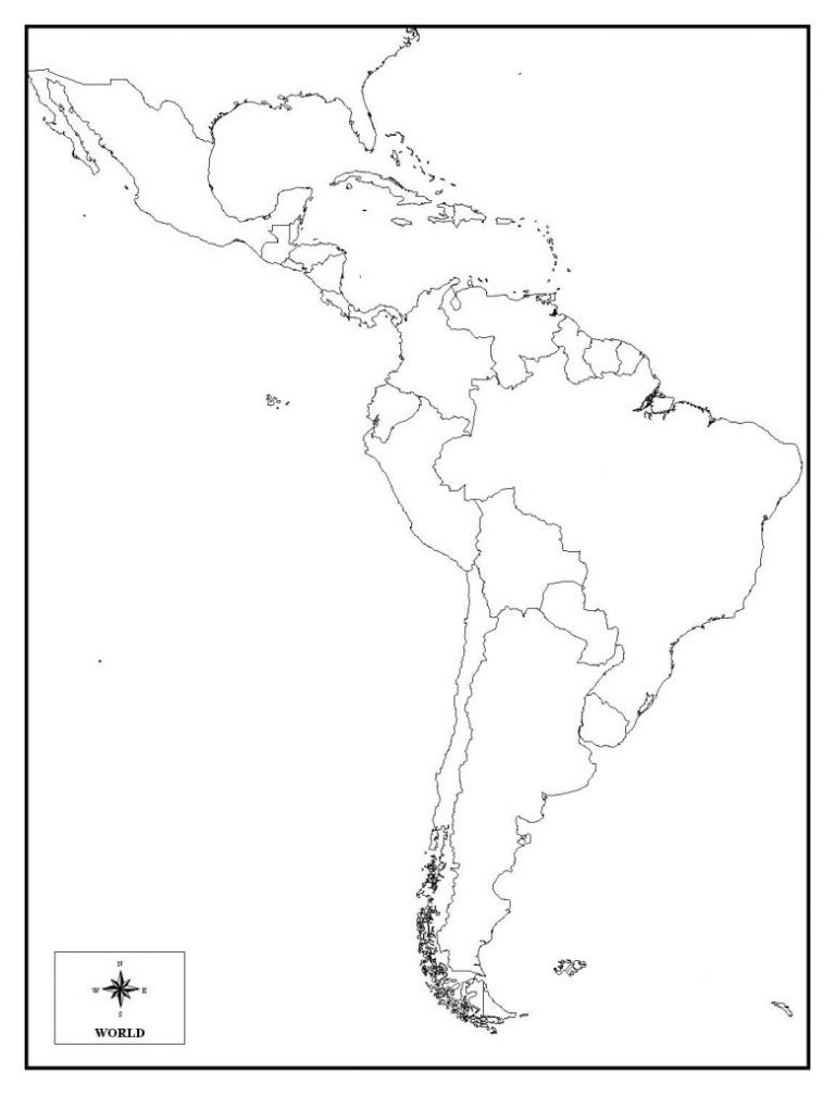 768x1008 Latin America Map Coloring Pages New Best Of Blank Us To Fill