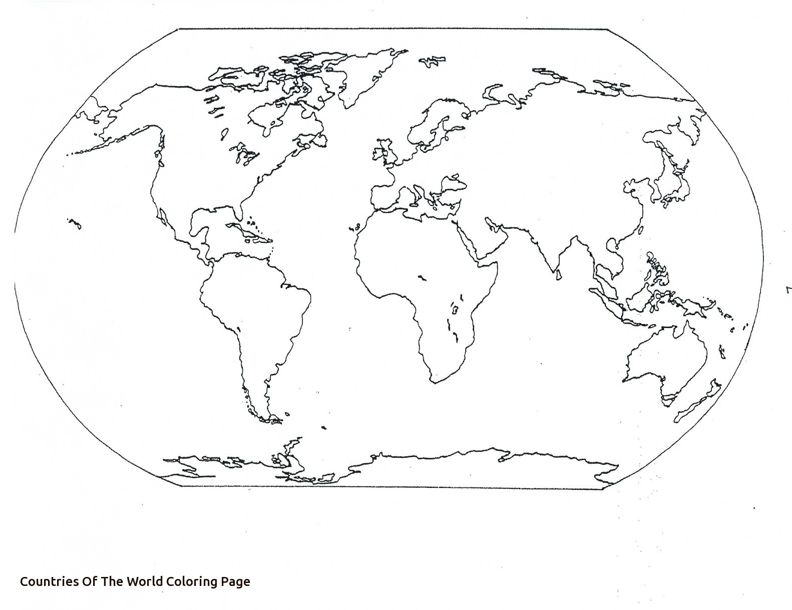 1582x1218 Special World Map Coloring Page With Countries 18 1471 New Fill