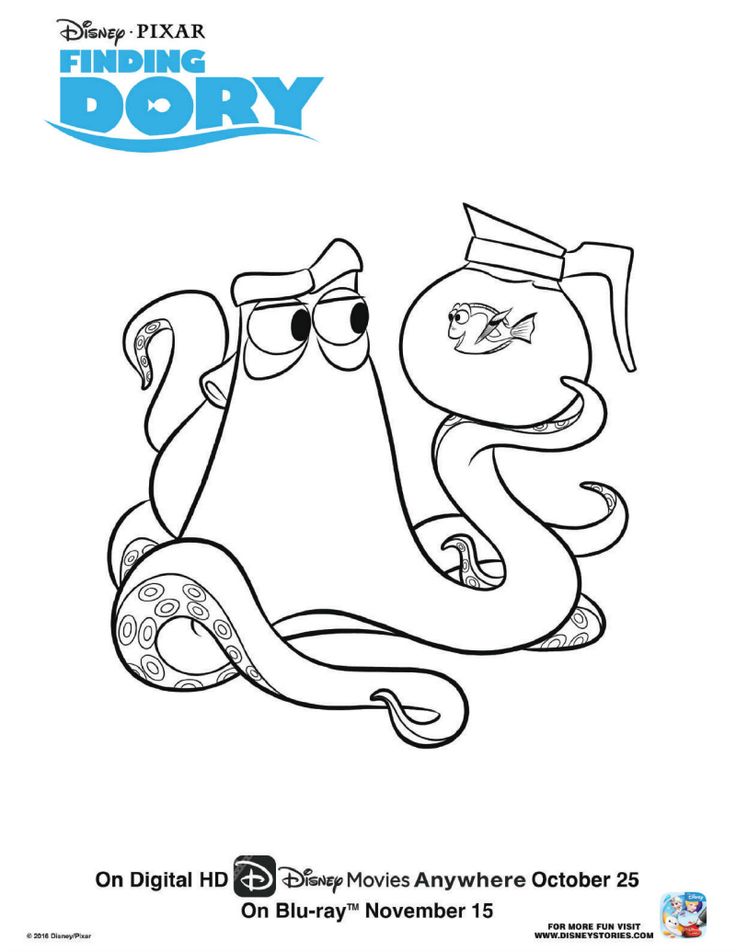 Finding Dory Coloring Pages