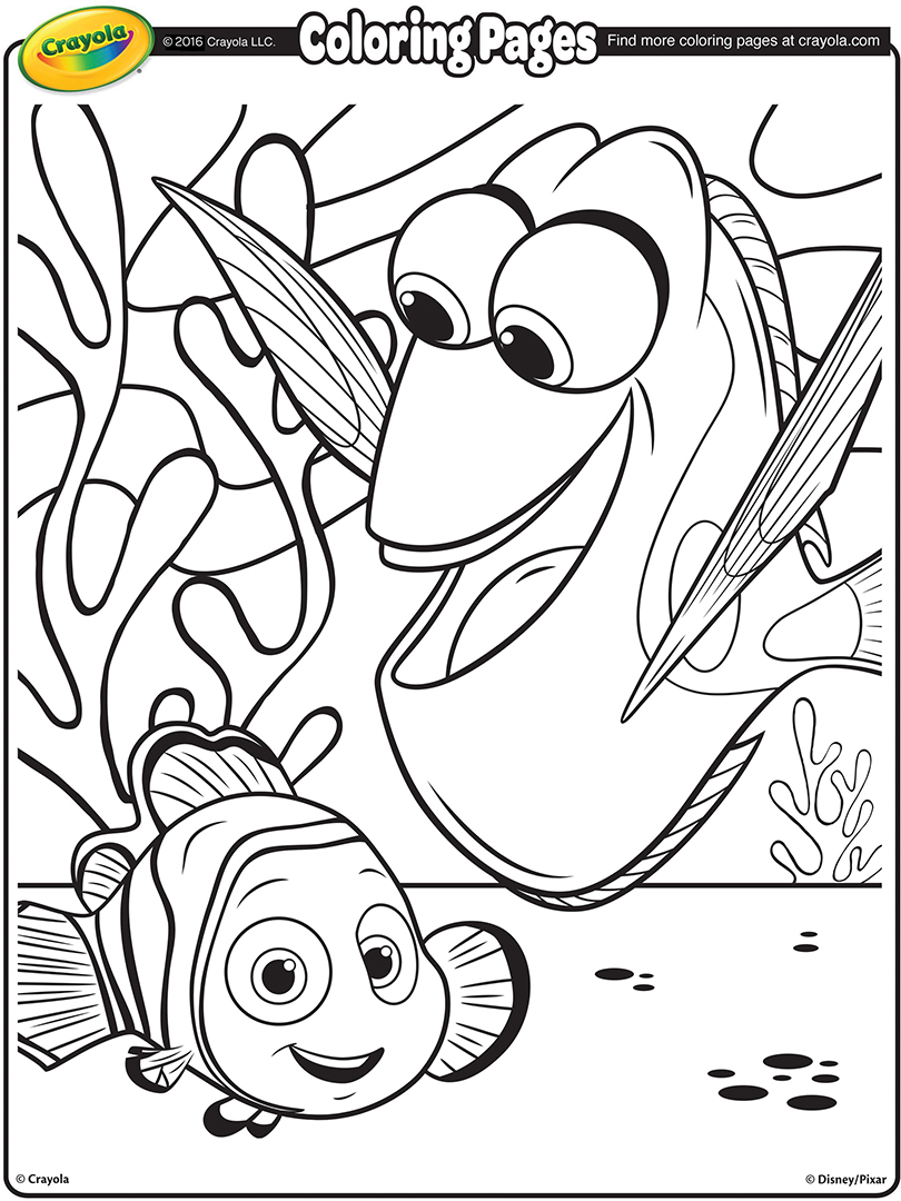 810x1080 Finding Dory, Dory Amp Nemo Coloring Page