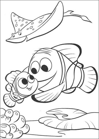 343x480 Marlin Is Finding Nemo Coloring Page Finding Nemo Amp Finding Dory