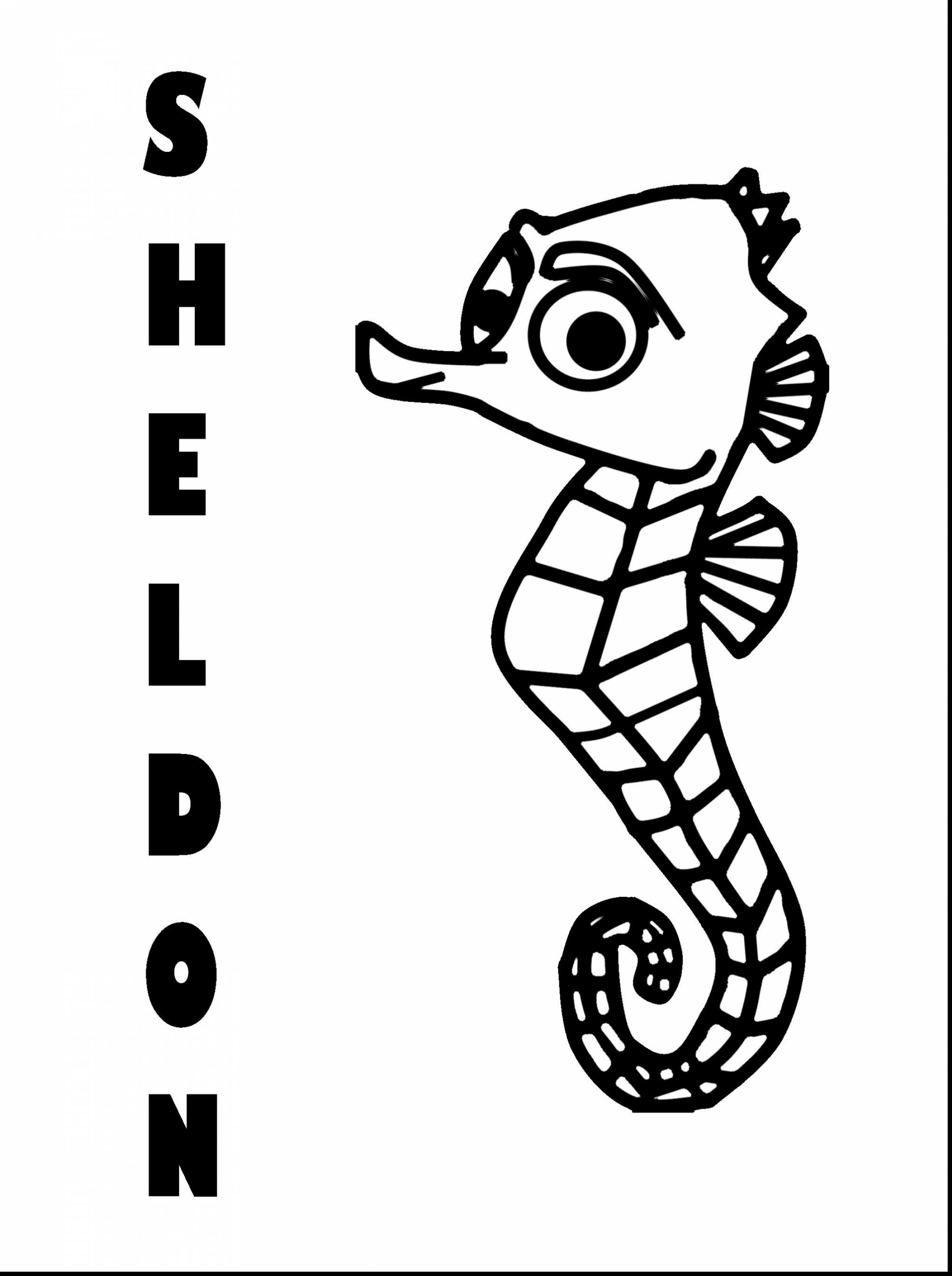2200x2948 Finding Nemo Characters Coloring Page Stunning Seahorse Finding