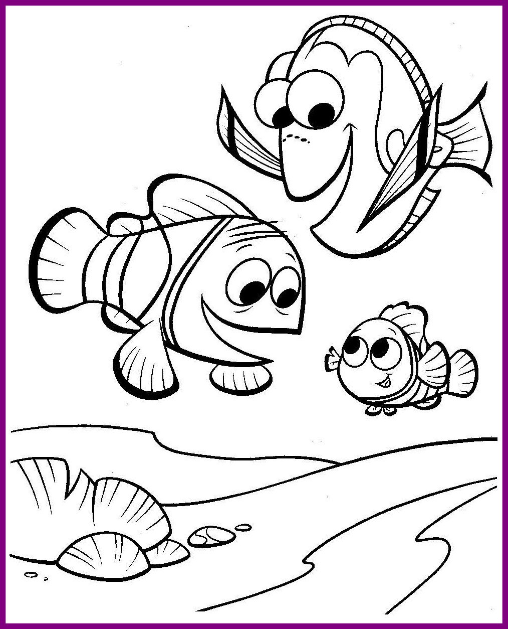 1014x1254 Best Finding Nemo Coloring Page Trafarety Detskie Ryby Pic