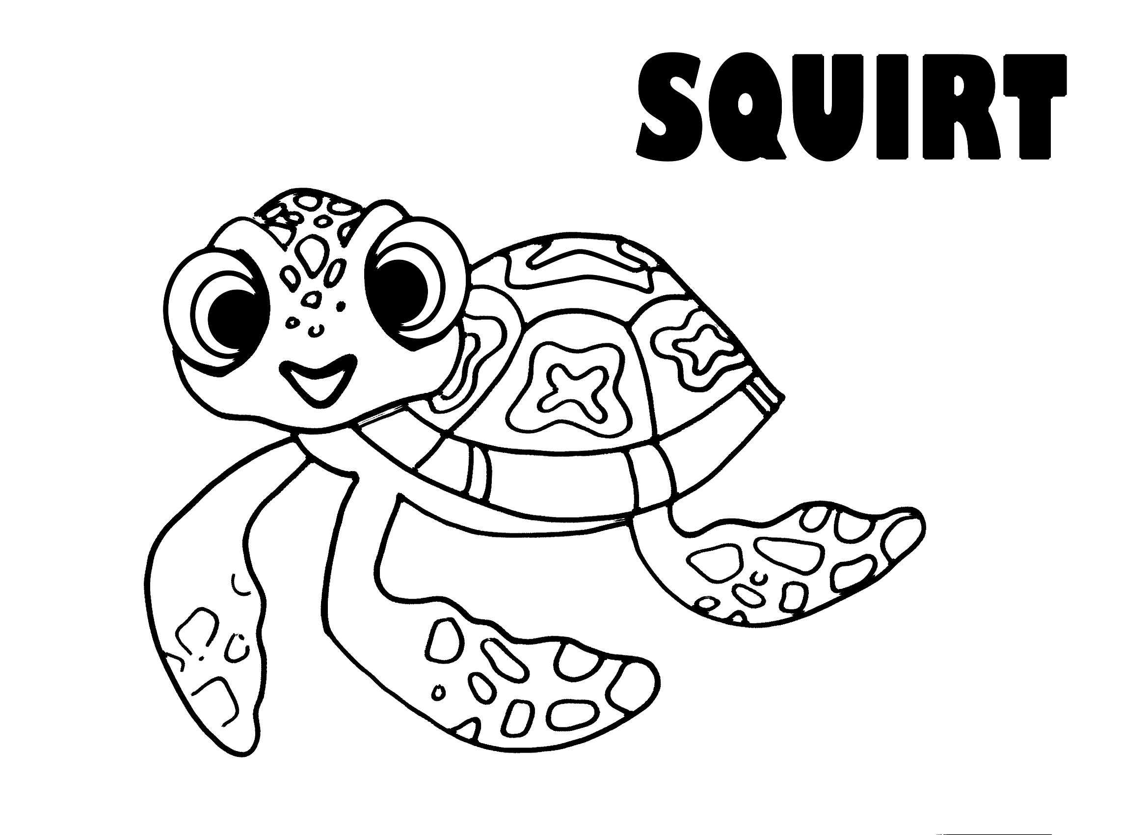 2339x1700 Squirt From Finding Nemo Coloring Pages