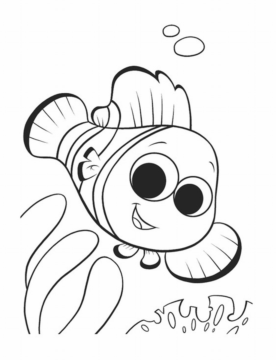 920x1200 Brilliant Design Coloring Page Nemo Crush And Squirt Coloring