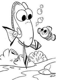 236x329 Dory Coloring Pages Elegant Dory And Marlin With Bird Coloring