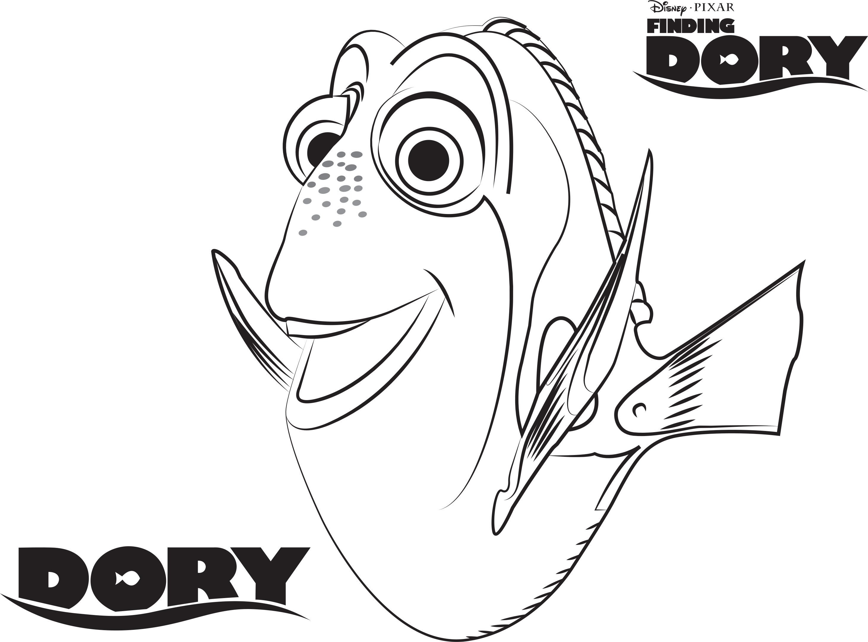 2923x2163 Finding Nemo Coloring Pages Full Size Of Sheets 7 Large Squirt