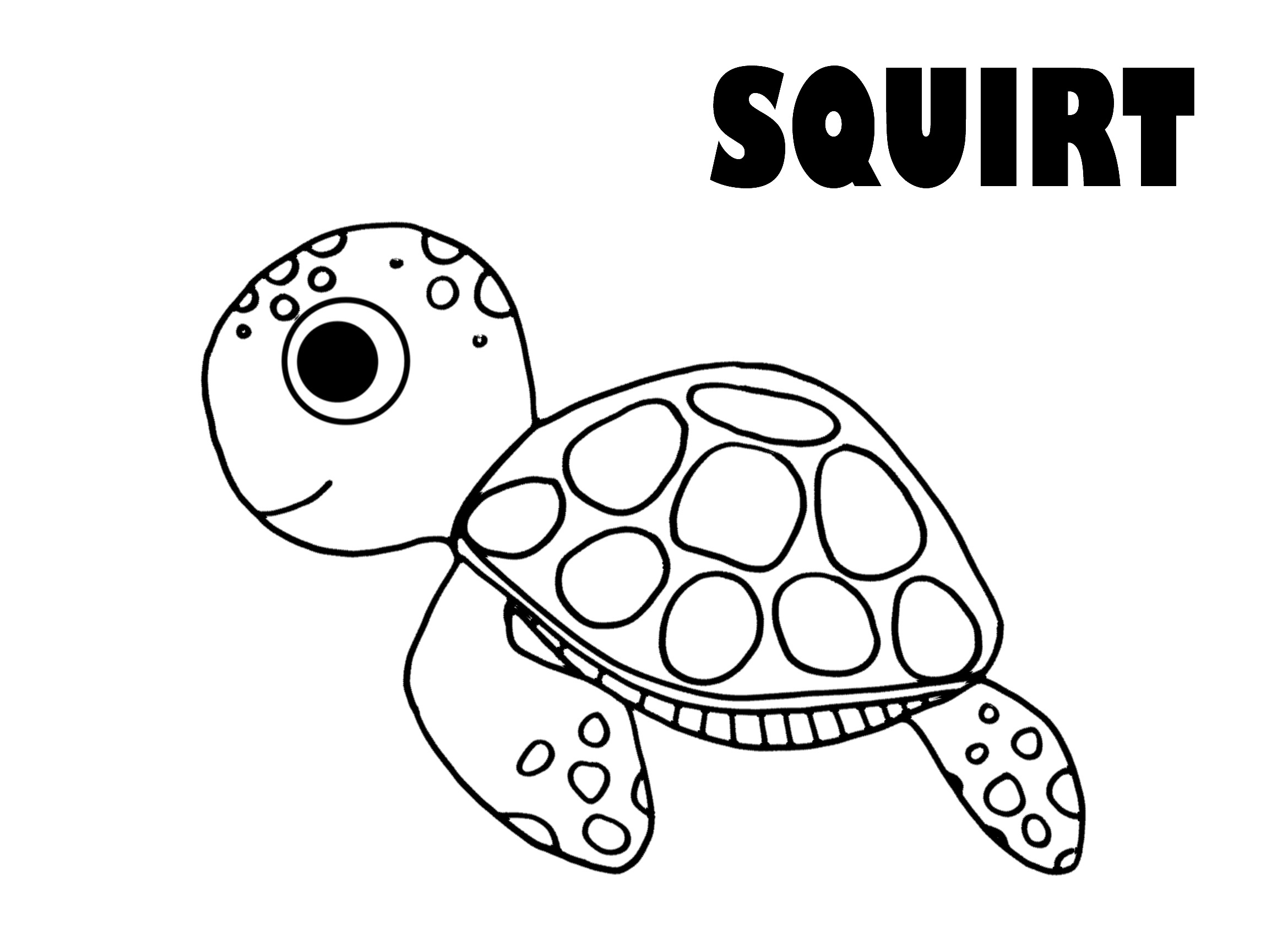 2339x1700 Squirt From Finding Nemo Coloring Page Into The Mind Of The Artist