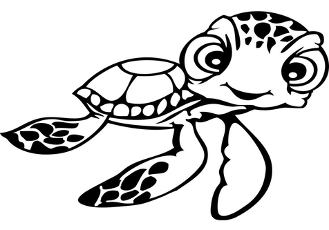 476x333 Coloring Sheet Crush The Turtle In Nemo