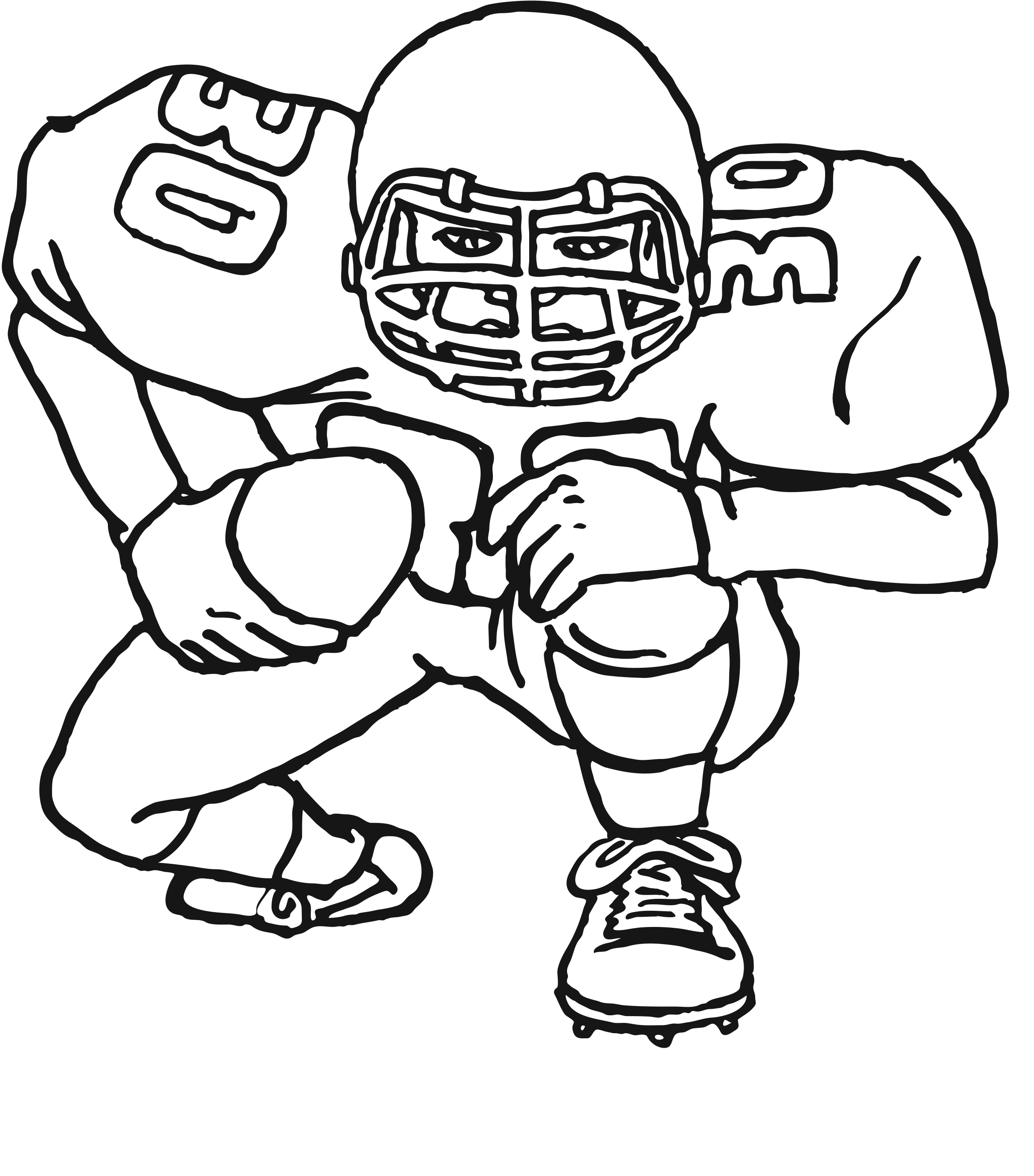 2425x2758 Football Coloring Pages For Kids Download