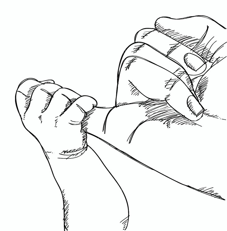 731x741 Baby Hand Holding Mother Finger Printable Image Illustration